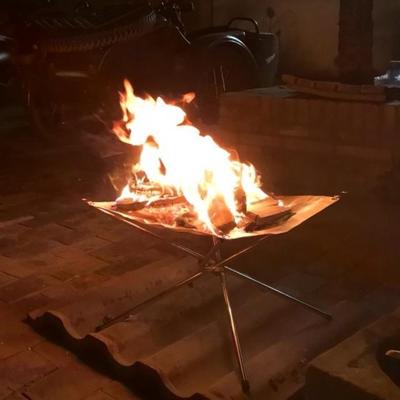 Outdoor brand branden draagbare vaste brandstof frame vouwen oven Fire rack Camping tools