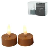 Countryfield led theelicht elegance vlameffect amber 5 cm set van 2 | 24 stuks - thumbnail
