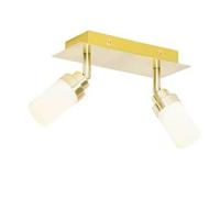 QAZQA Moderne badkamer spot messing 2-lichts IP44 - Japie - thumbnail