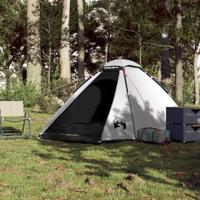 VidaXL Koepeltent 4-persoons waterdicht verduisterend stof wit - thumbnail