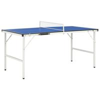 VidaXL Tafeltennistafel 152x76x66 cm met net 152x76x66 cm blauw - thumbnail