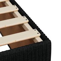 Bedframe zonder matras 90x190 cm stof zwart - thumbnail