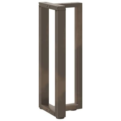 Console tafelpoten 2 st T-vormig 38x25x(72-73)cm staal naturel