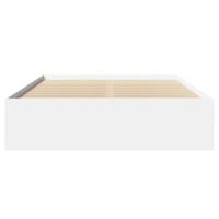 Bedframe bewerkt hout wit 140x200 cm - thumbnail