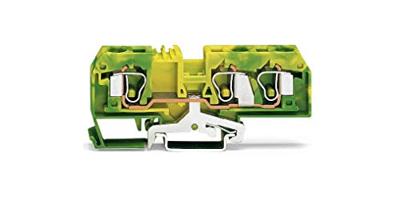 WAGO 284-687 Aardingsklem 10 mm Spanveer Toewijzing: Terre Groen, Geel 25 stuk(s)