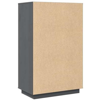 Hoge kast 67x40x108,5 cm massief grenenhout grijs