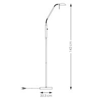 Industrie Vloerlamp - Zwart metalen Staande Lamp - 20.3/20.3/159cm - Inclusief LED G9 Lichtbron 3W 270Lm 2700K - met dimschakelaar - Voor slaapkamer en woonkamer - thumbnail