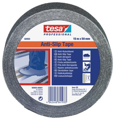Tesa Antisliptape | zwart | lengte 15 m, breedte 100 mm wiel | 1 stuk - 60950-00002-00 60950-00002-00