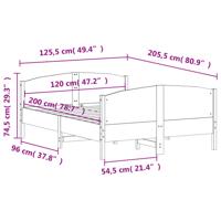 Bedframe zonder matras massief grenenhout 140x200 cm - thumbnail