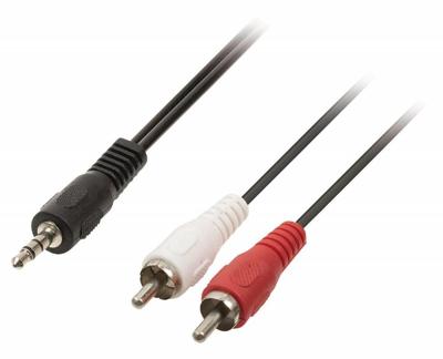 Stereo-Audiokabel | 3,5 mm Male - 2x RCA Male | 1,5 m | Zwart