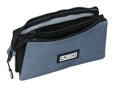 Pennenetui met 3 vakken Munich Basic Grijs 22 x 12 x 3 cm