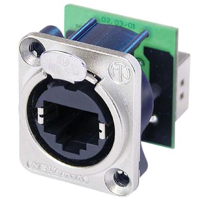 Neutrik NE8FDP RJ45-dataconnector etherCon D-serie NE8FDP Bus, recht NE8FDP Aantal polen: 8P8C Nikkel 1 stuk(s)