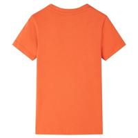 Kindershirt met girafprint 104 feloranje - thumbnail
