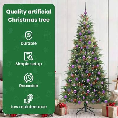 VidaXL Kunstmatige inklapbare kerstboom groen 210 cm pe en pvc
