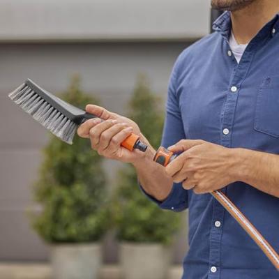 GARDENA Cleansystem schoonmaakset met handborstel M Soft, zeepstaafjes wasborstel