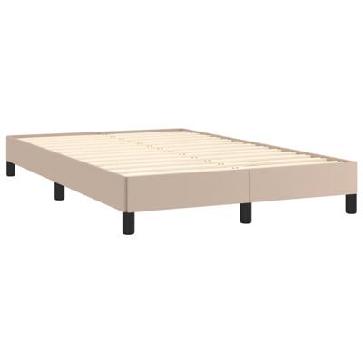 Boxspring met matras kunstleer cappuccinokleurig 120x190 cm