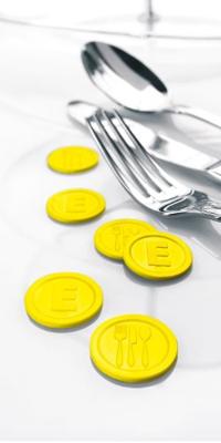 Sigel SI-WM002 Waardemunten Kunststof 100 Stuks 25mm Eten Geel