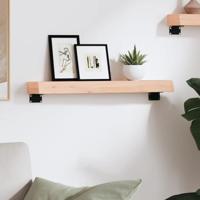 Wandschap 60x10x6 cm onbehandeld massief eikenhout - thumbnail