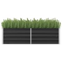 VidaXL Plantenbak verhoogd 160x40x45 cm gegalvaniseerd staal antraciet - thumbnail