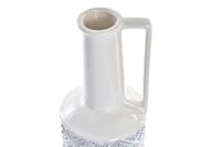 Vaas DKD Home Decor 14 x 14 x 45 cm Porselein Blauw Wit Mediterrane - thumbnail