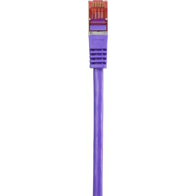 Renkforce RF-4724918 RJ45 Netwerkkabel, patchkabel CAT 6 S/FTP 1.00 m Violet Snagless, Vergulde steekcontacten, Vlambestendig 1 stuk(s)