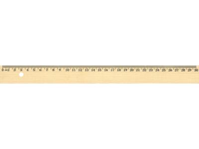 Liniaal 30cm hout met metaalinleg Liniaal 30cm hout met metaalinleg