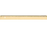 Liniaal 30cm hout met metaalinleg - thumbnail