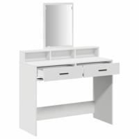 Kaptafel met lade met plank Wit 100 x 41 x 140 cm Bewerkt hout - thumbnail