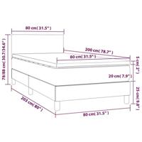 Boxspring met matras stof crèmekleurig 80x200 cm - thumbnail