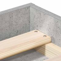 Bedframe betongrijs 180x200 cm Super King Size - thumbnail