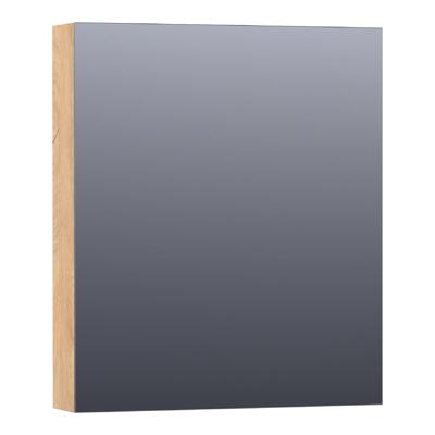 Brauer Impress Spiegelkast 60 cm - zonder Verlichting - Met 1 Rechtsdraaiende Dubbelzijdige Spiegeldeur - Forest Tan