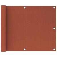 VidaXL Balkonscherm 75x600 cm hdpe terracottakleurig - thumbnail