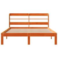 Bedframe zonder matras massief grenenhout wasbruin 140x200 cm - thumbnail