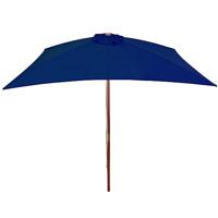 Parasol met houten paal 200x300 cm blauw - thumbnail