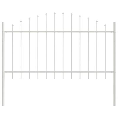 Tuinhek 2 pcs Wit 170 x 140 cm Gepoedercoat staal