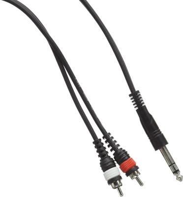 Stagg SYC3/PS2CM E 6.3 mm TRS jack - 2x RCA kabel 3 meter