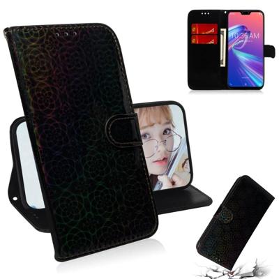 Voor de Zenfone Max Pro (m2) ZB631KL effen kleur kleurrijke magnetische Buckle horizontale Flip PU lederen draagtas met houder & kaartsleuven & portem