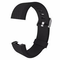 Fitbit Charge 2 siliconen bandje - Maat: Small - Zwart - thumbnail