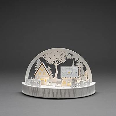 Konstsmide 3280-210 Kerstboog Huis met dieren Warmwit LED Wit Konstsmide 3280-210 Kerstboog Huis met dieren Warmwit LED Wit