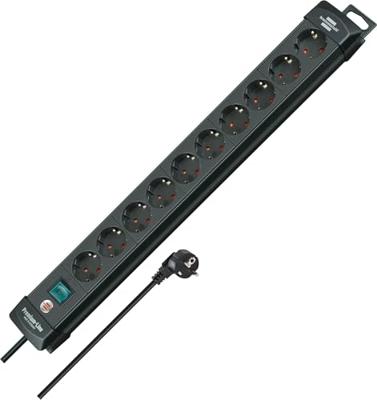 Brennenstuhl Premium-Line stekkerdoos 10-voudig zwart 3m H05VV-F 3G1,5 - 1951100100 - thumbnail