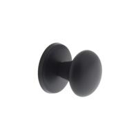 Intersteel | Voordeurknop | vast | paddenstoel | mat zwart - thumbnail