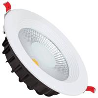 LED Downlight - Verona - Inbouw Rond 10W - Helder/Koud Wit 6400K - Mat Wit Aluminium - Ø120mm - thumbnail
