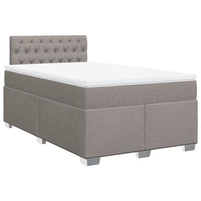 Boxspring met matras stof taupe 120x200 cm - thumbnail