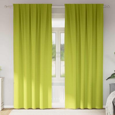 VidaXL Zwart-out gordijnen met ringen 2 pcs groen 225 x 140 cm