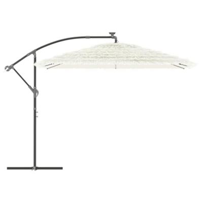 VidaXL Parasol met stalen paal 290x290x238 cm wit