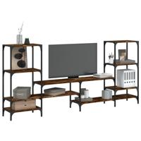 Tv-meubel 206,5x28,5x95 cm bewerkt hout gerookt eikenkleurig - thumbnail