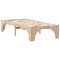 Bedframe met opslag Bruin 90 x 190 cm Massief grenenhout - thumbnail