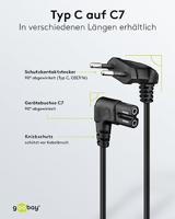 goobay Eurostekker > C7 90° kabel - thumbnail