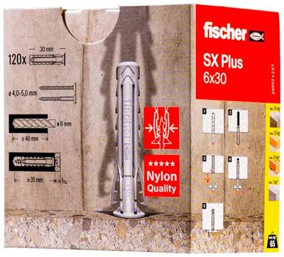 Fischer 573160 SX Plus Plug 30 mm 6 mm 120 stuk(s) Fischer 573160 SX Plus Plug 30 mm 6 mm 120 stuk(s)