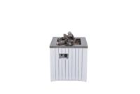 Cozy Living sfeerhaard Faro mat white aluminium 60x60 cm Garden Impressions - Garden impressions - thumbnail